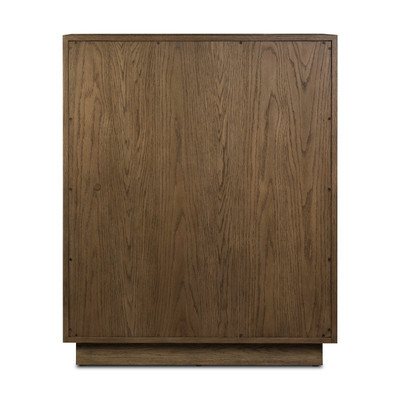 Four Hands Salta Bar Cabinet - Brown Oak Thin Oyster