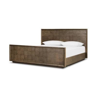 Four Hands Salta Bed - Brown Oak Thin Oyster - King