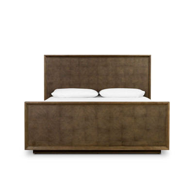 Four Hands Salta Bed - Brown Oak Thin Oyster - Queen