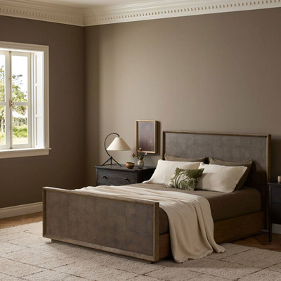 Four Hands Salta Bed - Brown Oak Thin Oyster - Queen