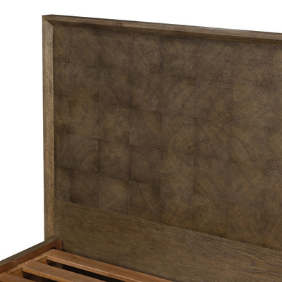 Four Hands Salta Bed - Brown Oak Thin Oyster - Queen