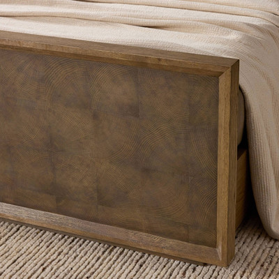 Four Hands Salta Bed - Brown Oak Thin Oyster - Queen