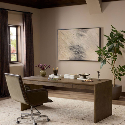 Four Hands Salta Desk - Brown Oak Thick Veneer