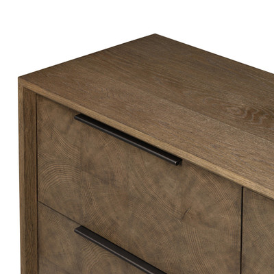 Four Hands Salta Media Console - Brown Oak Thick Veneer