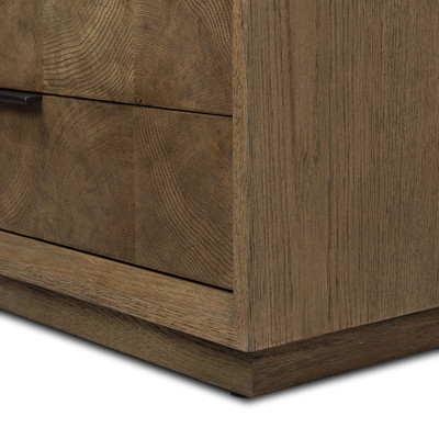 Four Hands Salta Nightstand - Brown Oak Thin Oyster