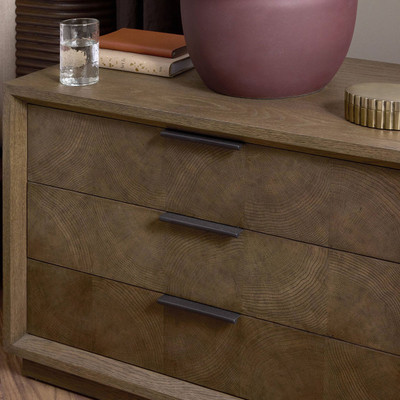 Four Hands Salta Nightstand - Brown Oak Thin Oyster