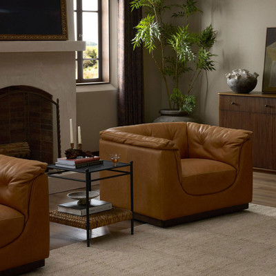 Four Hands Santino Swivel Chair - Palermo Cognac