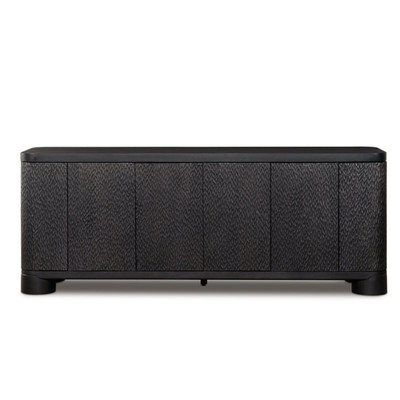 Four Hands Shevall Sideboard - Carved Black Mango