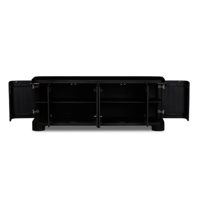 Four Hands Shevall Sideboard - Carved Black Mango