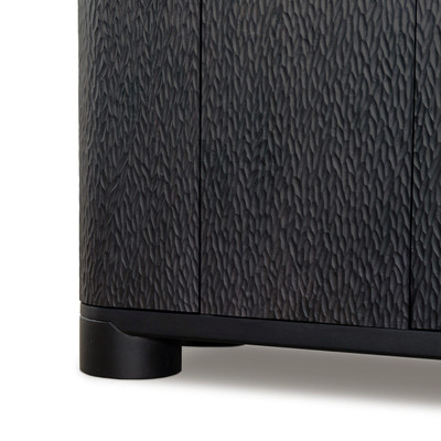 Four Hands Shevall Sideboard - Carved Black Mango