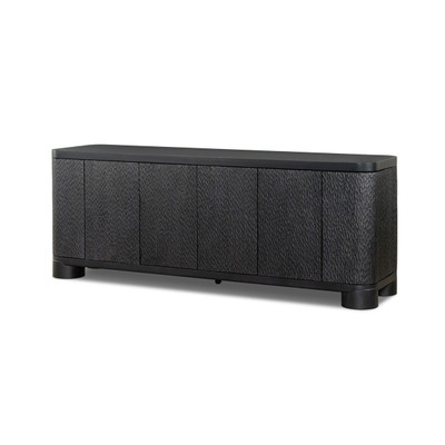 Four Hands Shevall Sideboard - Carved Black Mango