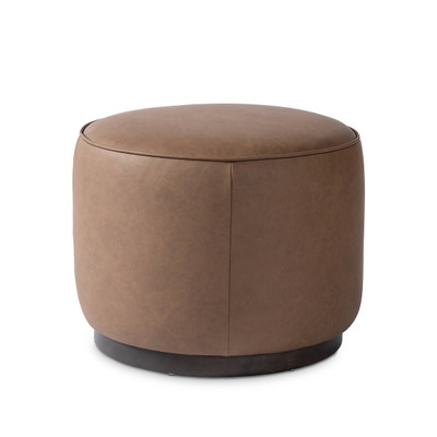 Four Hands Sinclair Round Ottoman - Maestro Cigar