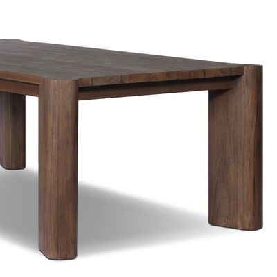 Four Hands Soho Outdoor Dining Table 86" - Stained Saddle Brown