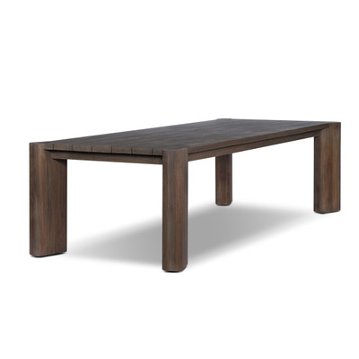Four Hands Soho Outdoor Dining Table - 106" - Stained Saddle Brown