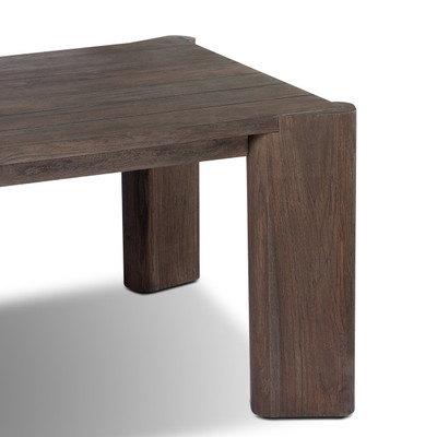 Four Hands Soho Outdoor Dining Table - 106" - Stained Saddle Brown