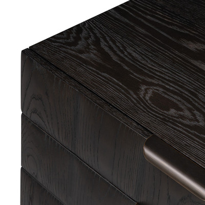 Four Hands Swell Nightstand - Dry Black Oak Veneer