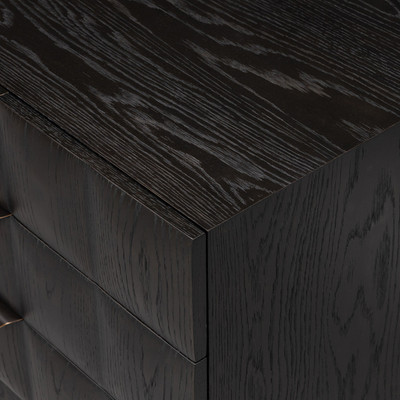 Four Hands Swell Nightstand - Dry Black Oak Veneer