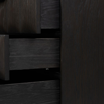 Four Hands Swell Nightstand - Dry Black Oak Veneer