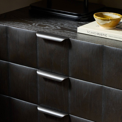 Four Hands Swell Nightstand - Dry Black Oak Veneer