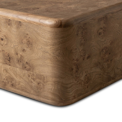 Four Hands Talessi Square Coffee Table - Wheat Medium Burl Oak