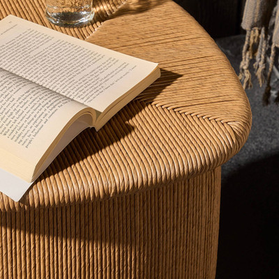 Four Hands Taum Outdoor Stool - Textured Sand