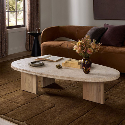 Four Hands Telma Coffee Table - Washed Oak