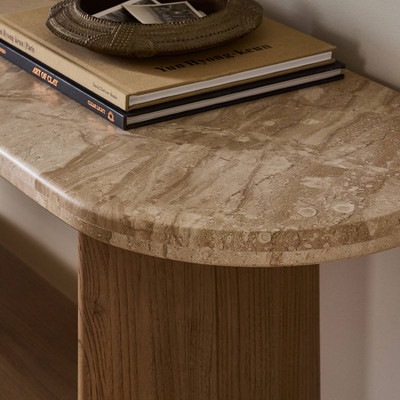Four Hands Terry Console Table - Sand Marble