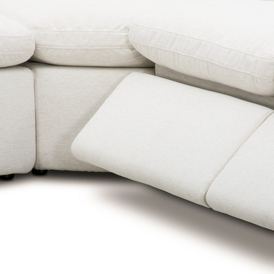 Four Hands Tillery Power Recliner 5PC Sectional - Crypton Nomad Snow