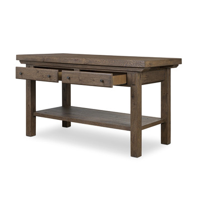 Four Hands Tobiah Kitchen Island - Brown Oak
