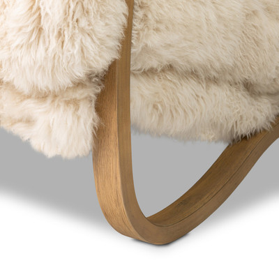 Four Hands Tobin Chair - Champagne Mongolian Fur