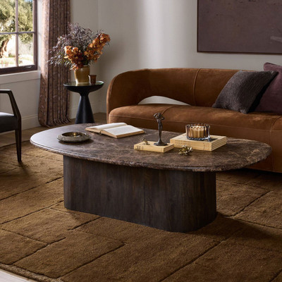 Four Hands Tori Coffee Table - Brown Marble