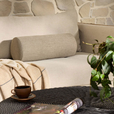 Four Hands Townes Outdoor Bolster Pillow - Alessi Fawn - 20" x 8"