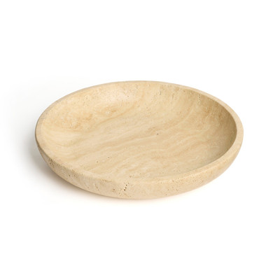 Four Hands Travertine Bowl - Light Beige Travertine