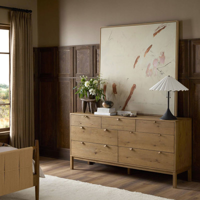 Four Hands Tula 7 Drawer Dresser - Worn Oak Veneer