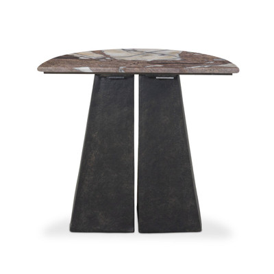 Four Hands Valentina End Table - Textured Smoke and Russet