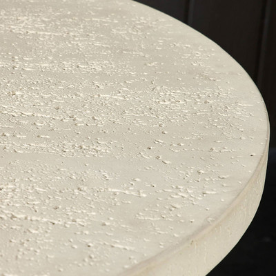 Four Hands Varda Outdoor Dining Table 48" - Coarse Ivory Concrete