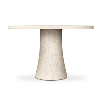 Four Hands Varda Outdoor Dining Table 48" - Coarse Ivory Concrete