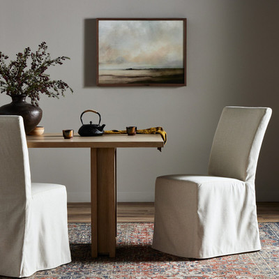 Four Hands Vista Slipcovered Dining Chair - Savile Flax NEW