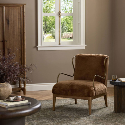 Four Hands Yesenia Chair - Ochre Shearling