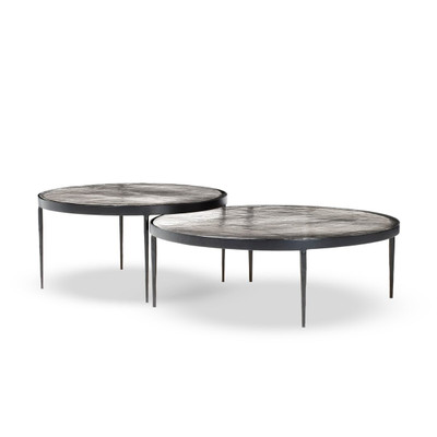 Four Hands Yoko Nesting Set of 2 - Clear Cast Glass