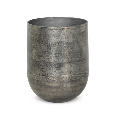 Four Hands Zavia Metal Planter - Raw Antique Nickel
