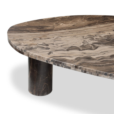 Four Hands Zion Coffee Table - Big Table - Rocky Brown Marble
