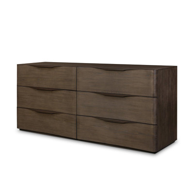 Four Hands Amiro 6 Drawer Dresser - Tumble Brown Ash Solid