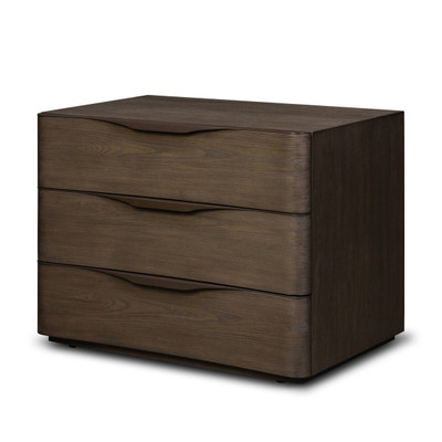 Four Hands Amiro Nightstand - Tumble Brown Ash Solid