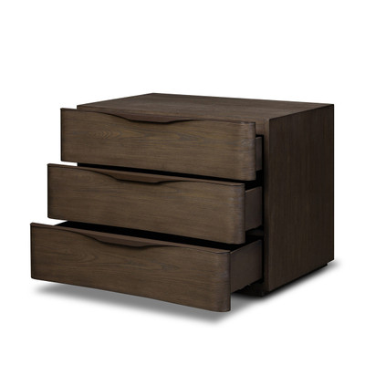 Four Hands Amiro Nightstand - Tumble Brown Ash Solid