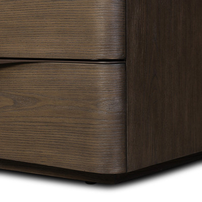 Four Hands Amiro Nightstand - Tumble Brown Ash Solid