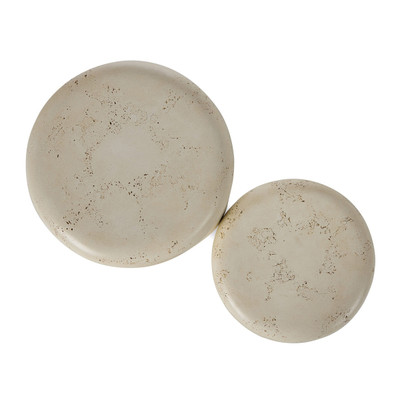 Four Hands Arati Pedestal Set - Aged White Concrete