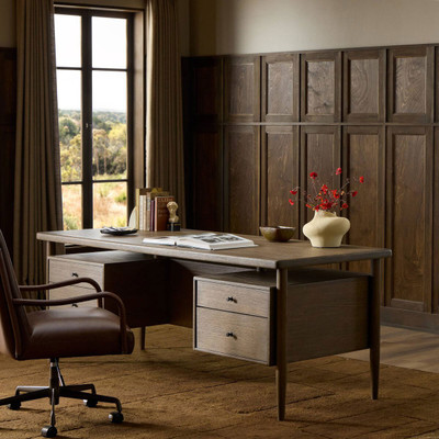 Four Hands Archer Desk - Toasted Brown Oak