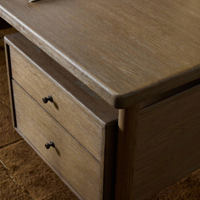 Four Hands Archer Desk - Toasted Brown Oak
