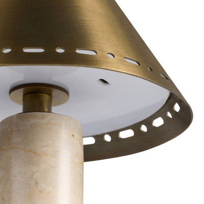Four Hands Azra Cordless Table Lamp - Aged Antique Brass Iron